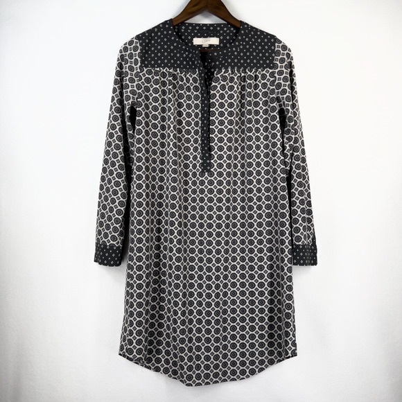 Ann Taylor Loft Dress Geometric Floral Retro Size XS - Picture 1 of 5
